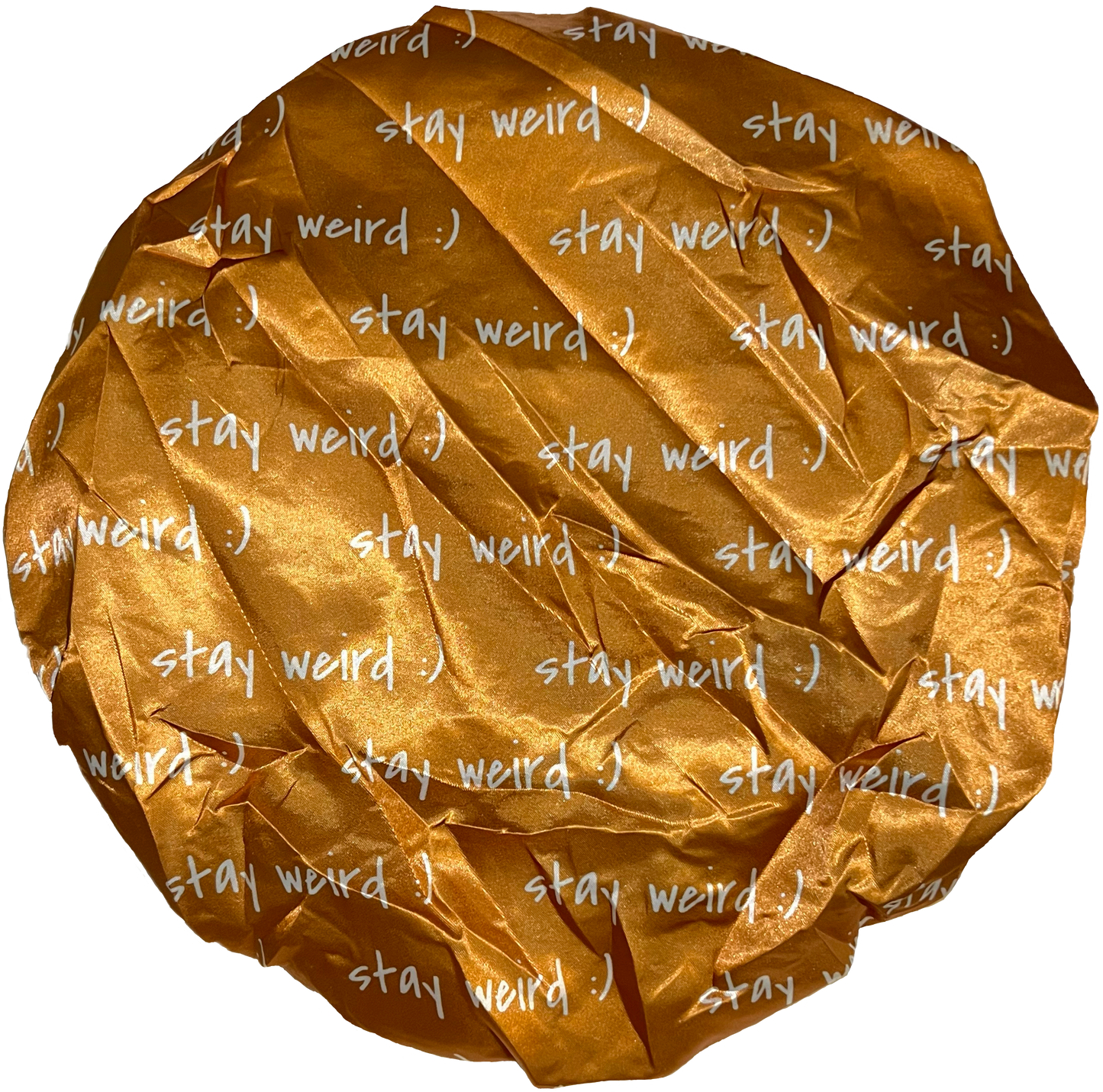 Gold "Stay Weird" Bonnet