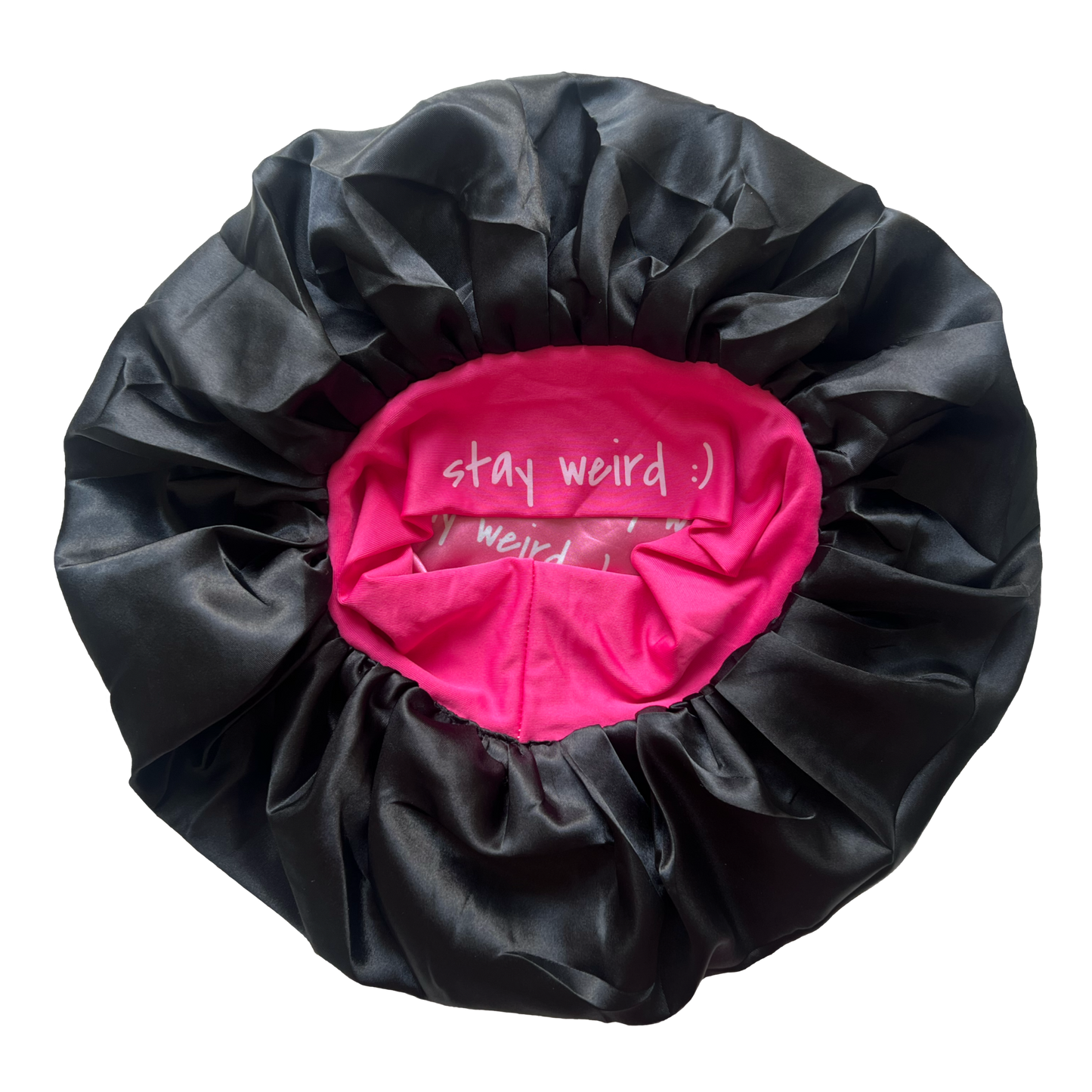 Pink "Stay Weird" Bonnet