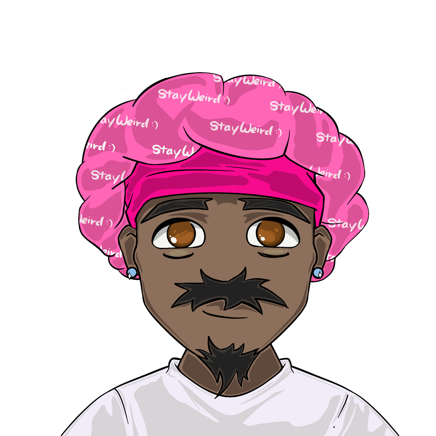 Pink "Stay Weird" Bonnet