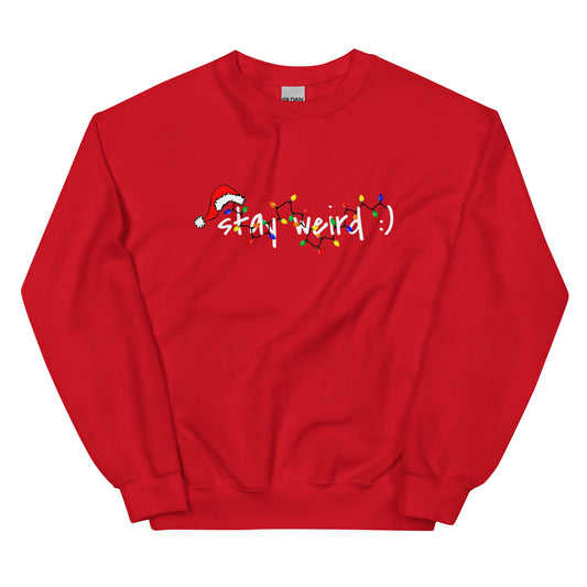 Christmas Lights "Stay weird" Sweatshirt