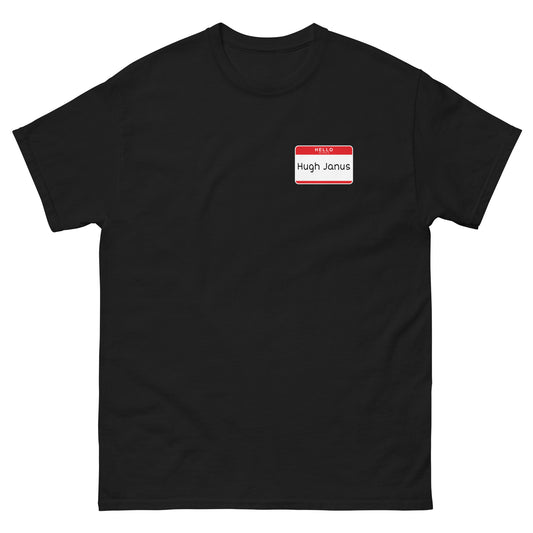 Hugh Janus Name Tag T-Shirt