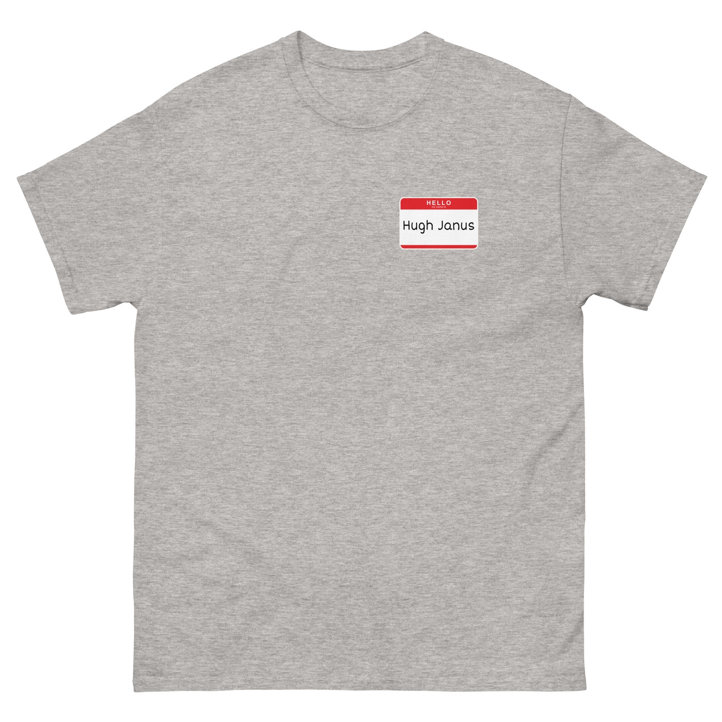 Hugh Janus Name Tag T-Shirt