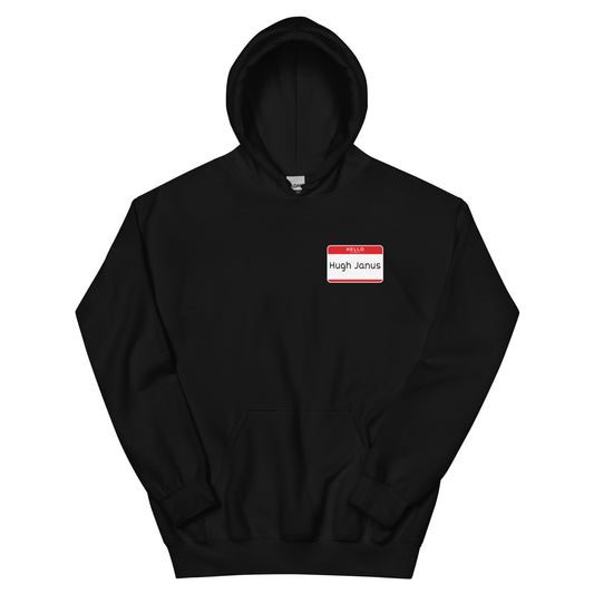 Hugh Janus Name Tag Hoodie