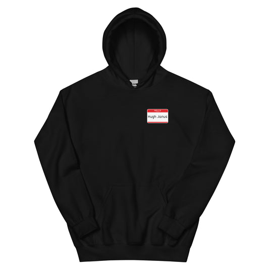 Hugh Janus Name Tag Hoodie
