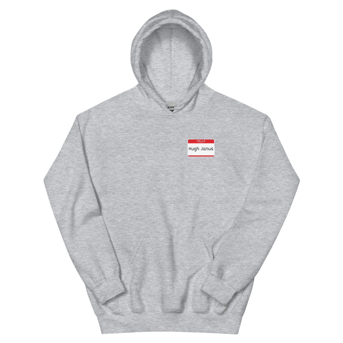 Hugh Janus Name Tag Hoodie
