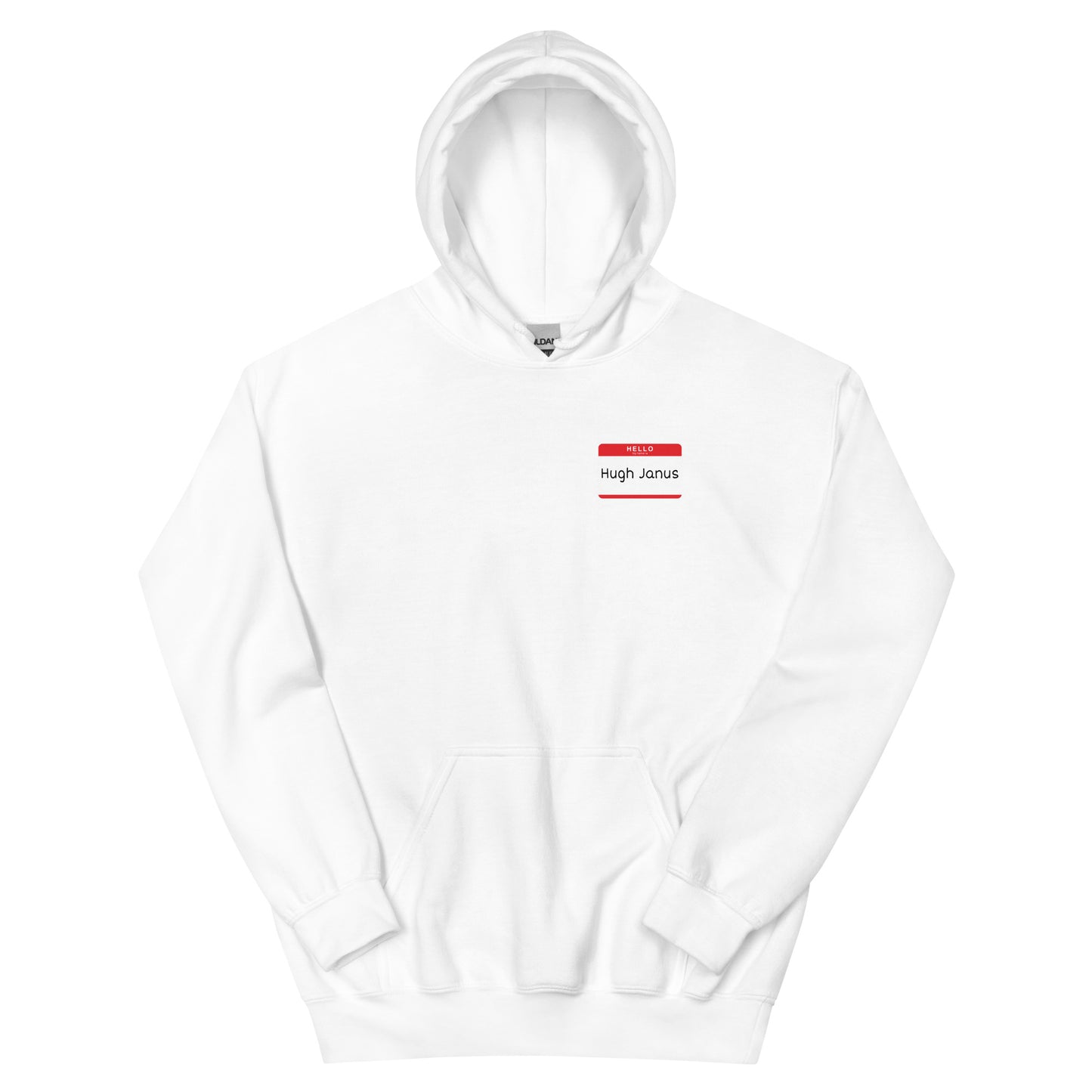 Hugh Janus Name Tag Hoodie