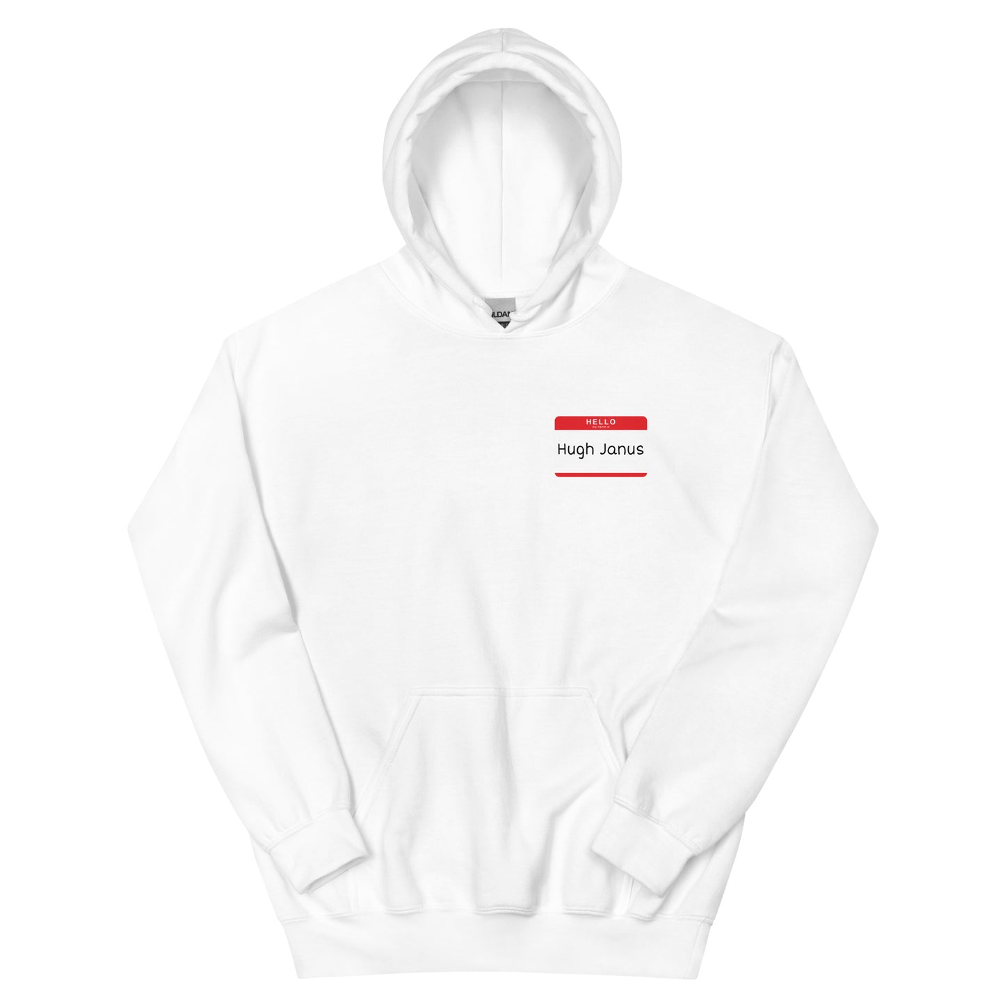 Hugh Janus Name Tag Hoodie