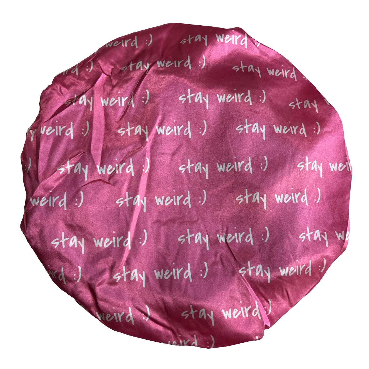 Pink "Stay Weird" Bonnet