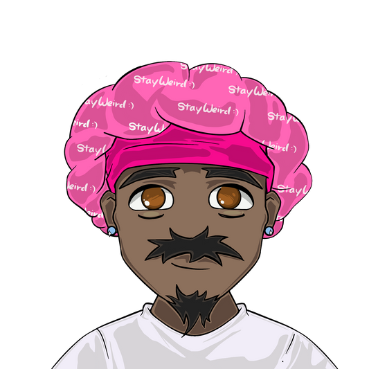 Pink "Stay Weird" Bonnet