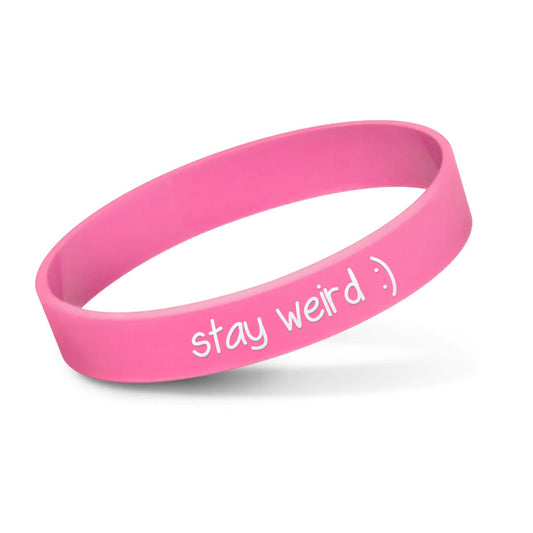 Pink Stay Weird :) Wristband