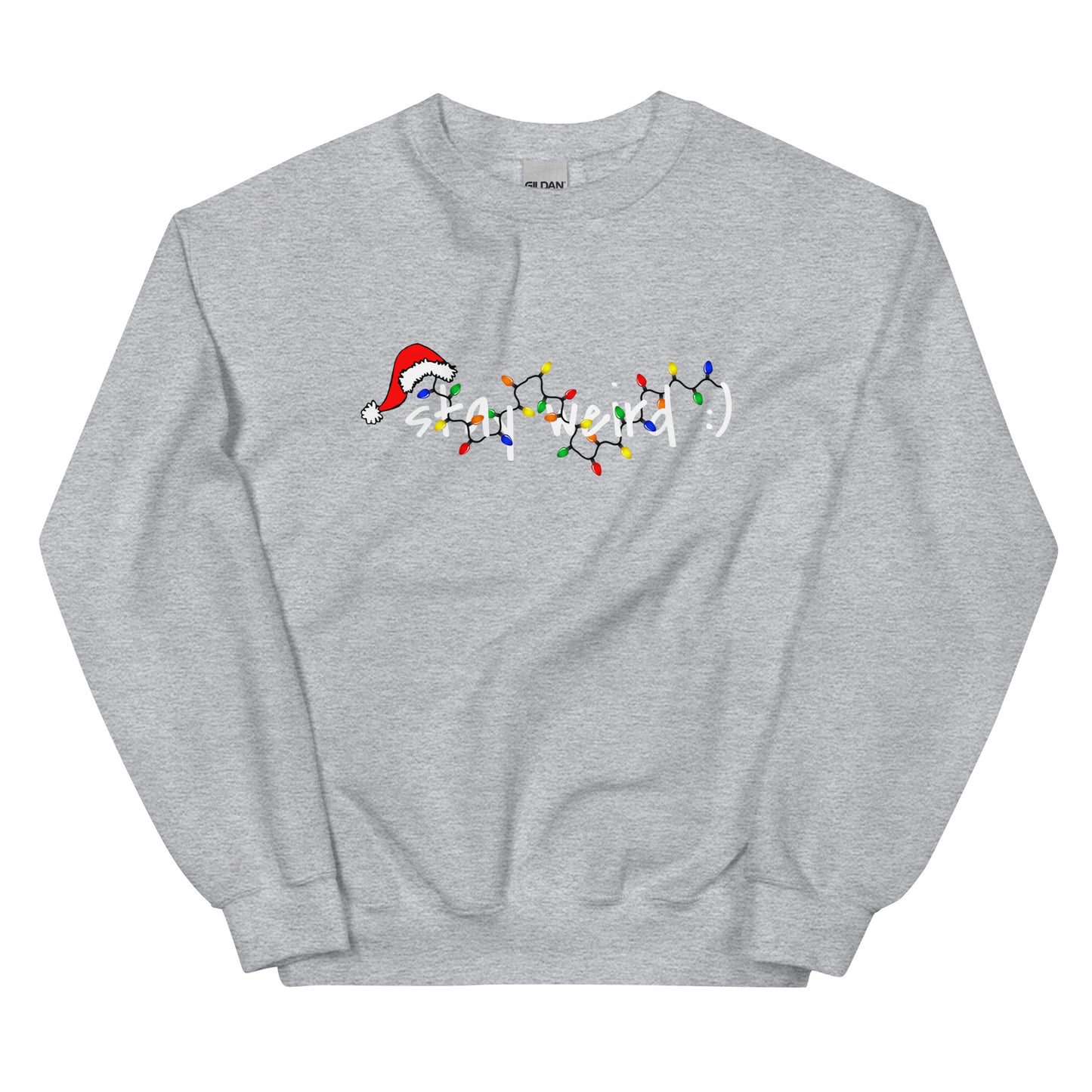 Christmas Lights "Stay weird" Sweatshirt