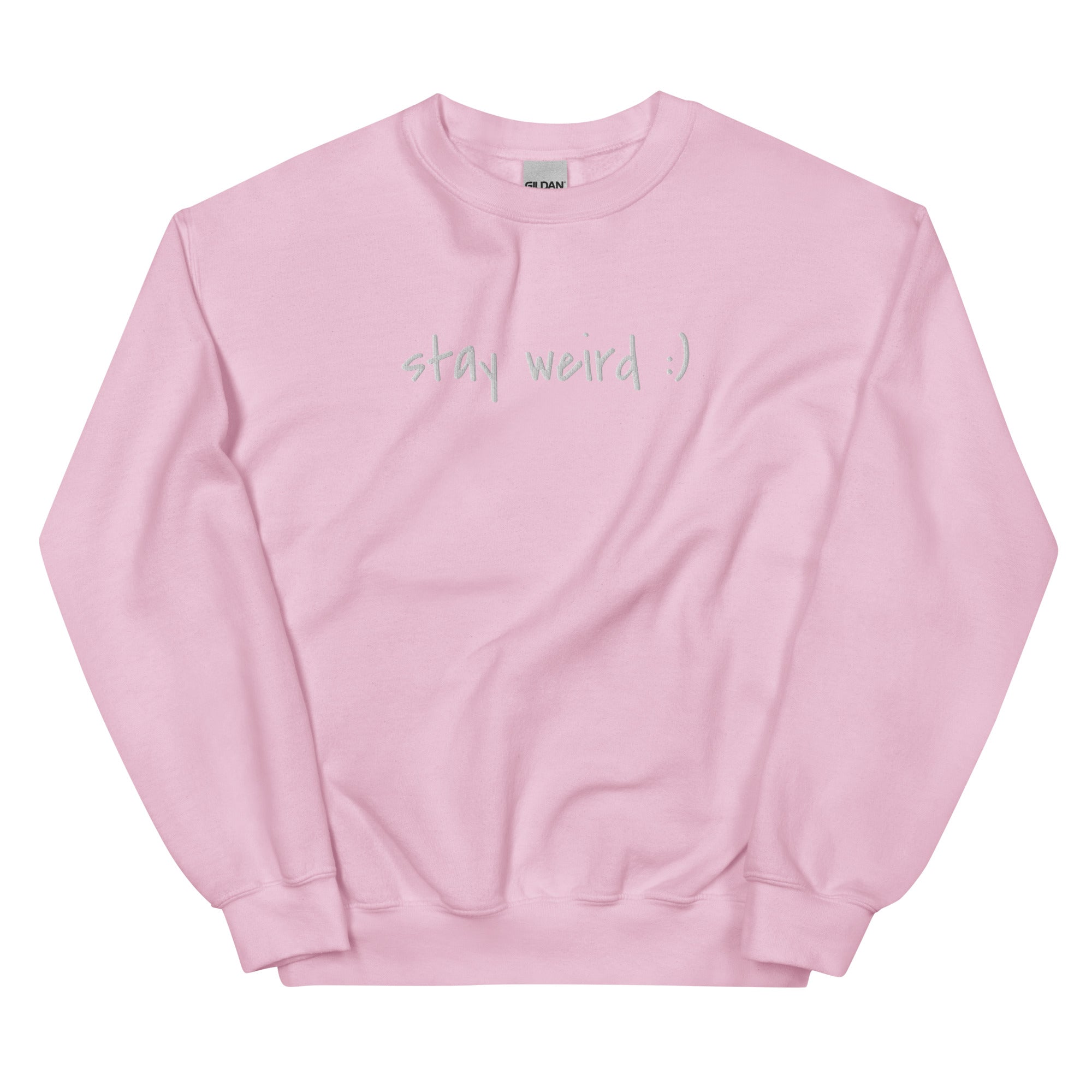 Stay Weird :) Sweatshirt (embroidered) – KCURRY LLC